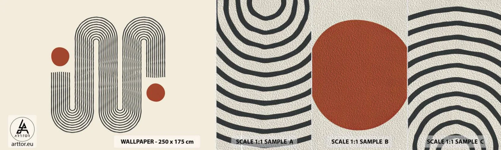 Fotótapéta Minta Premium Sand - Elejétől végéig - Absztrakció, Grafika, Minimalizmus - 100x30 cm