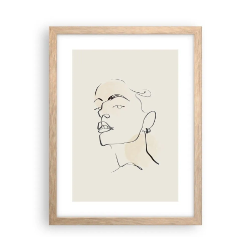 Poszter világos tölgy keretben - Büszke tekintet - 30x40 cm