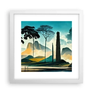 Poszter fekete keretben - Mindíg magasabbra és magasabbra - 30x30 cm