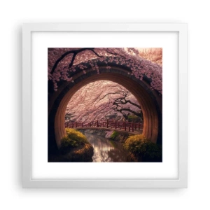 Poszter fekete keretben - Japán tavasz - 30x30 cm