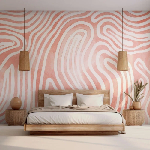 Öntapadós Fotótapéta Deluxe Sticker - Egy korall labirintusban - Minimalizmus, Modern művészet, Absztrakció - 350x256 cm