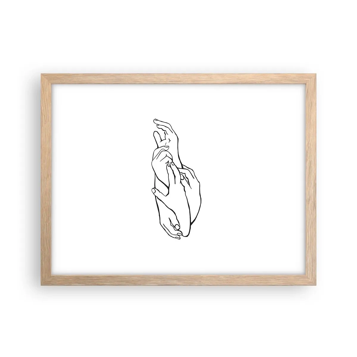 Poszter világos tölgy keretben - Jó érintés - 40x30 cm