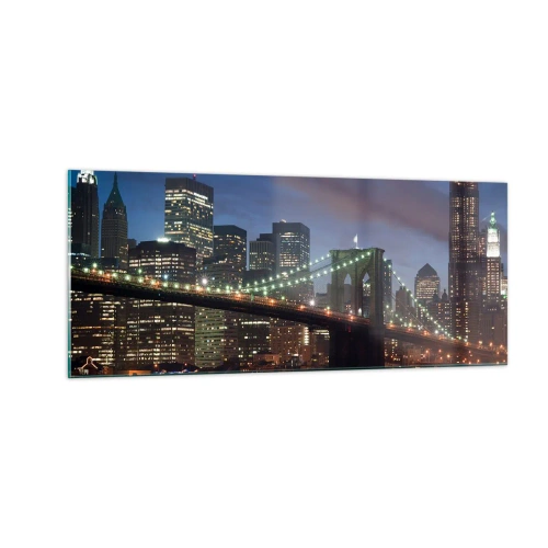 Üveg kép - Ragyogó éjszaka - 100x40 cm