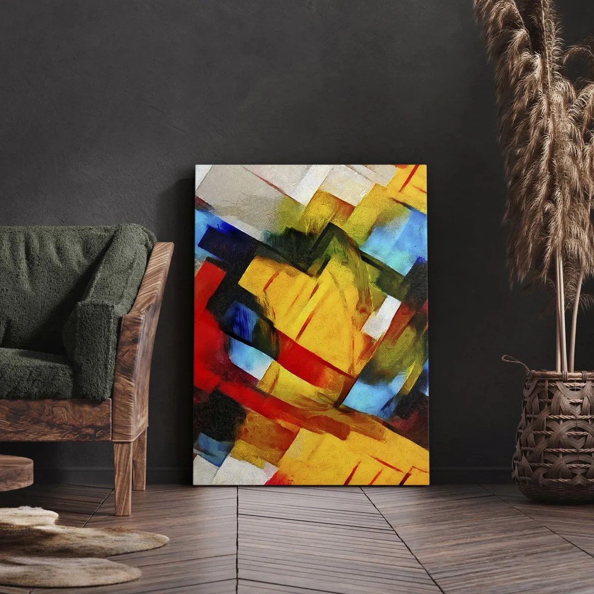 Vászonkép - Többszínű réteges - 50x70 cm