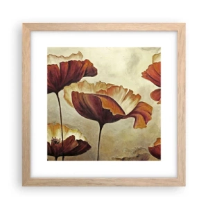 Poszter világos tölgy keretben - Rét - 30x30 cm