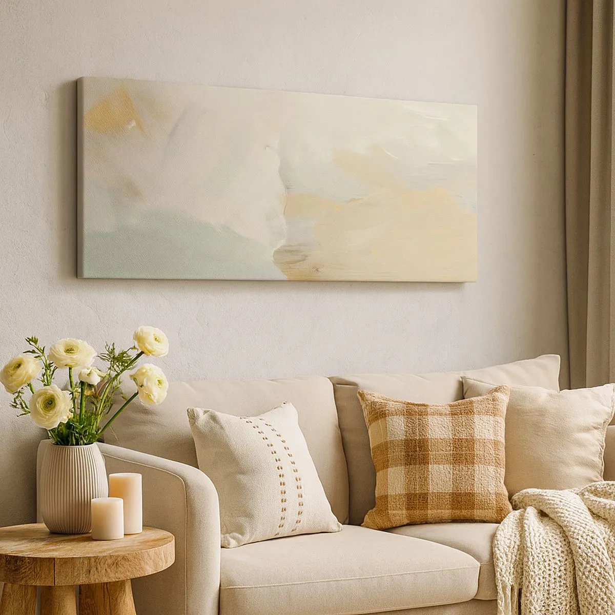 Vászonkép - Absztrakció - a szelídség földje - 100x40 cm