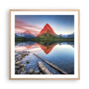 Poszter világos tölgy keretben - Forróság és hideg - 60x60 cm