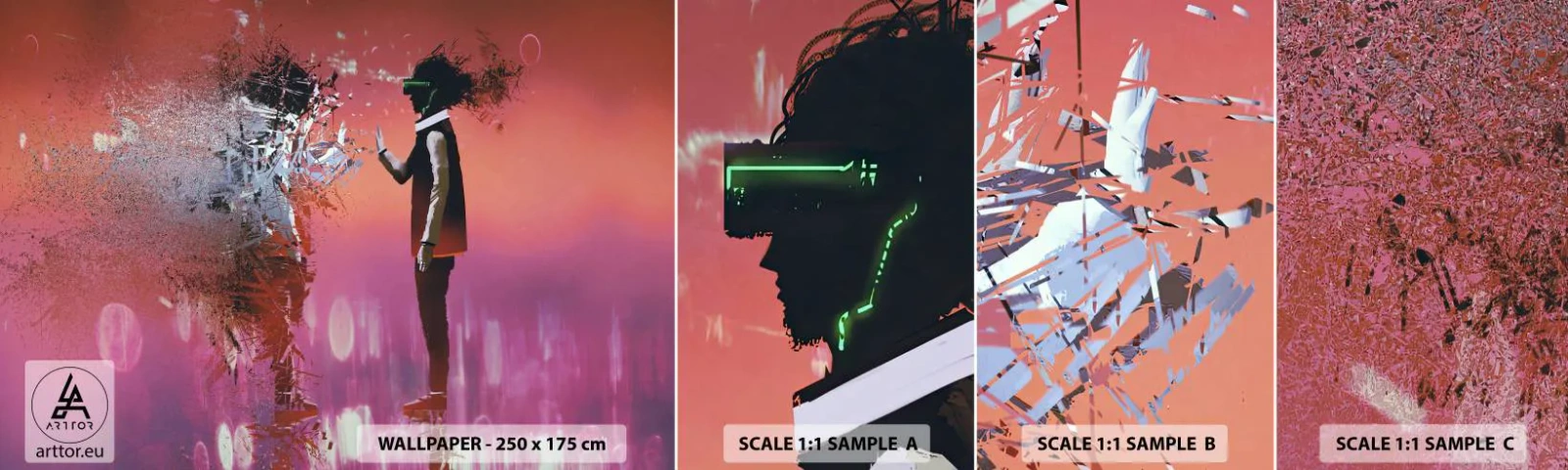 Fotótapéta Minta Standard Eco - Tudsz magadba nézni? - Absztrakció, Darab, Emberek - 100x30 cm