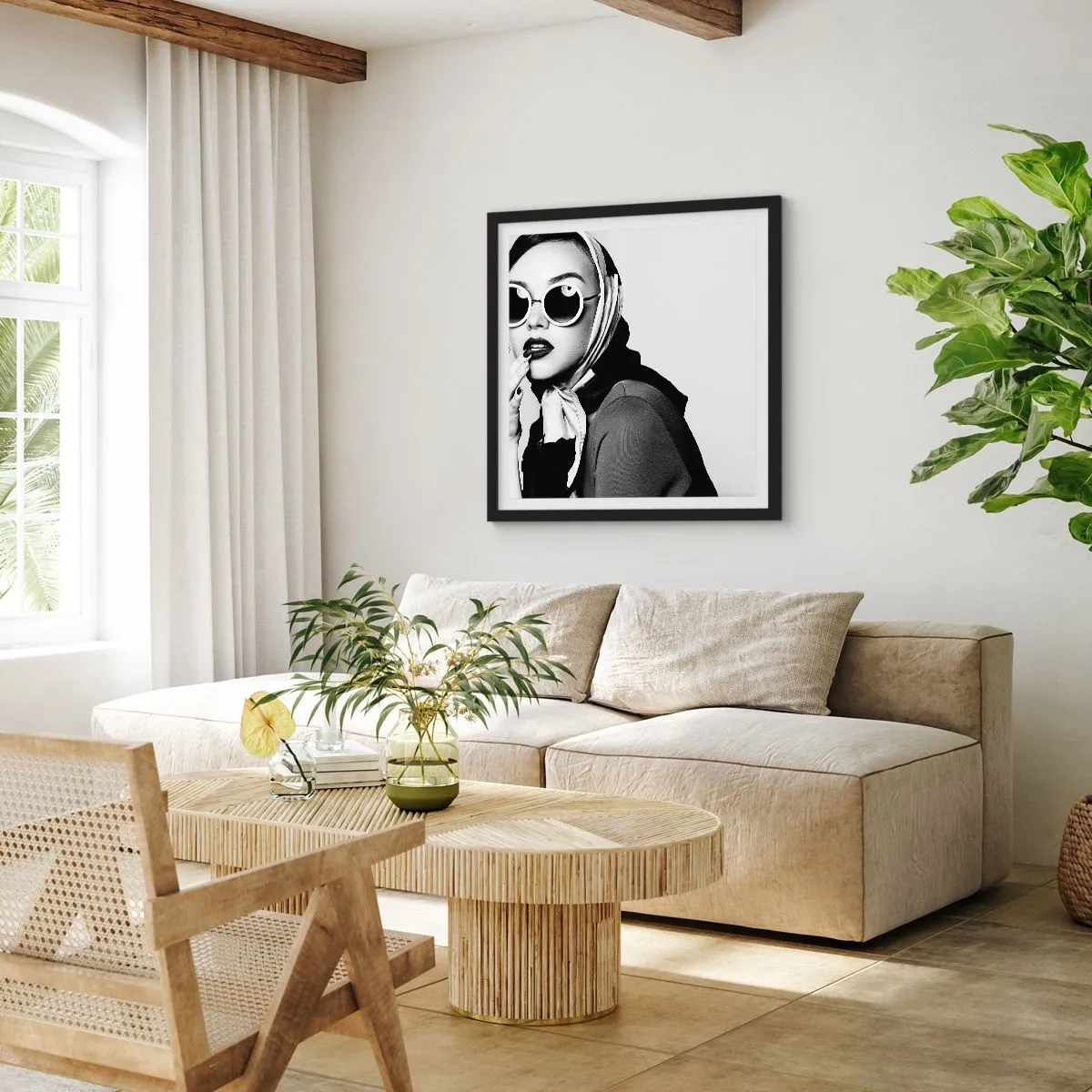 Poszter fehér keretben - Üdvözlet a 60-as évekből - 50x50 cm