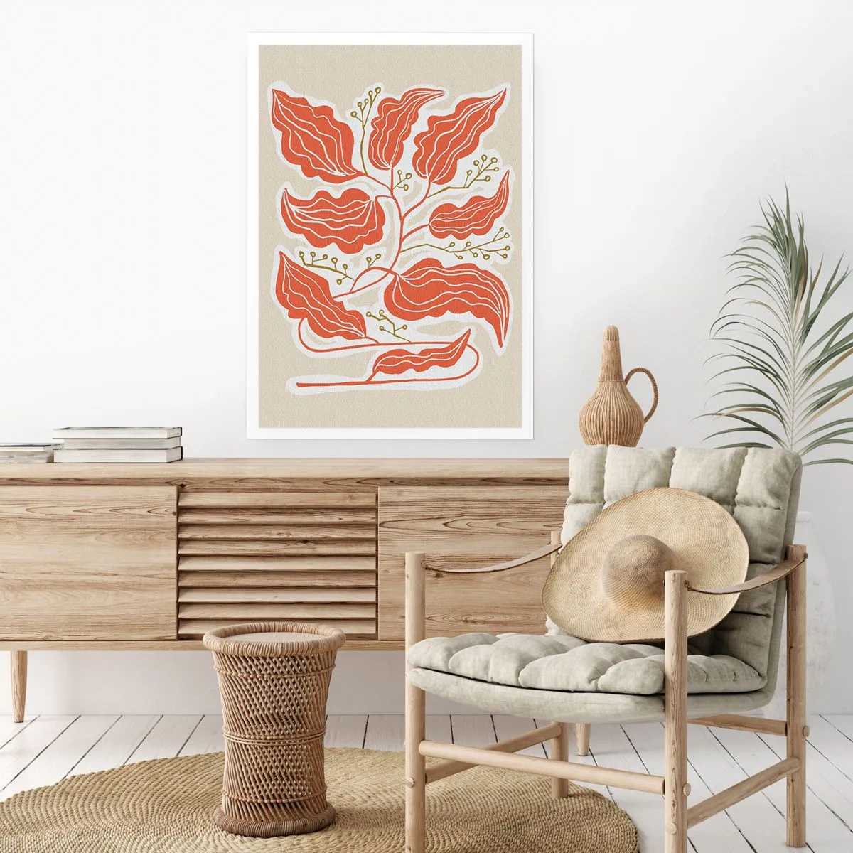 Poszter - Népi és korall - 70x100 cm