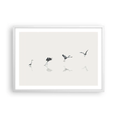 Poszter fekete keretben - Négy egyszerű lépés - 70x50 cm