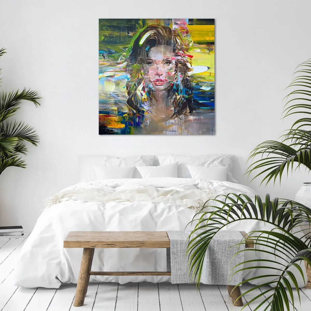 Vászonkép - A levegő függöny mögött - 40x40 cm