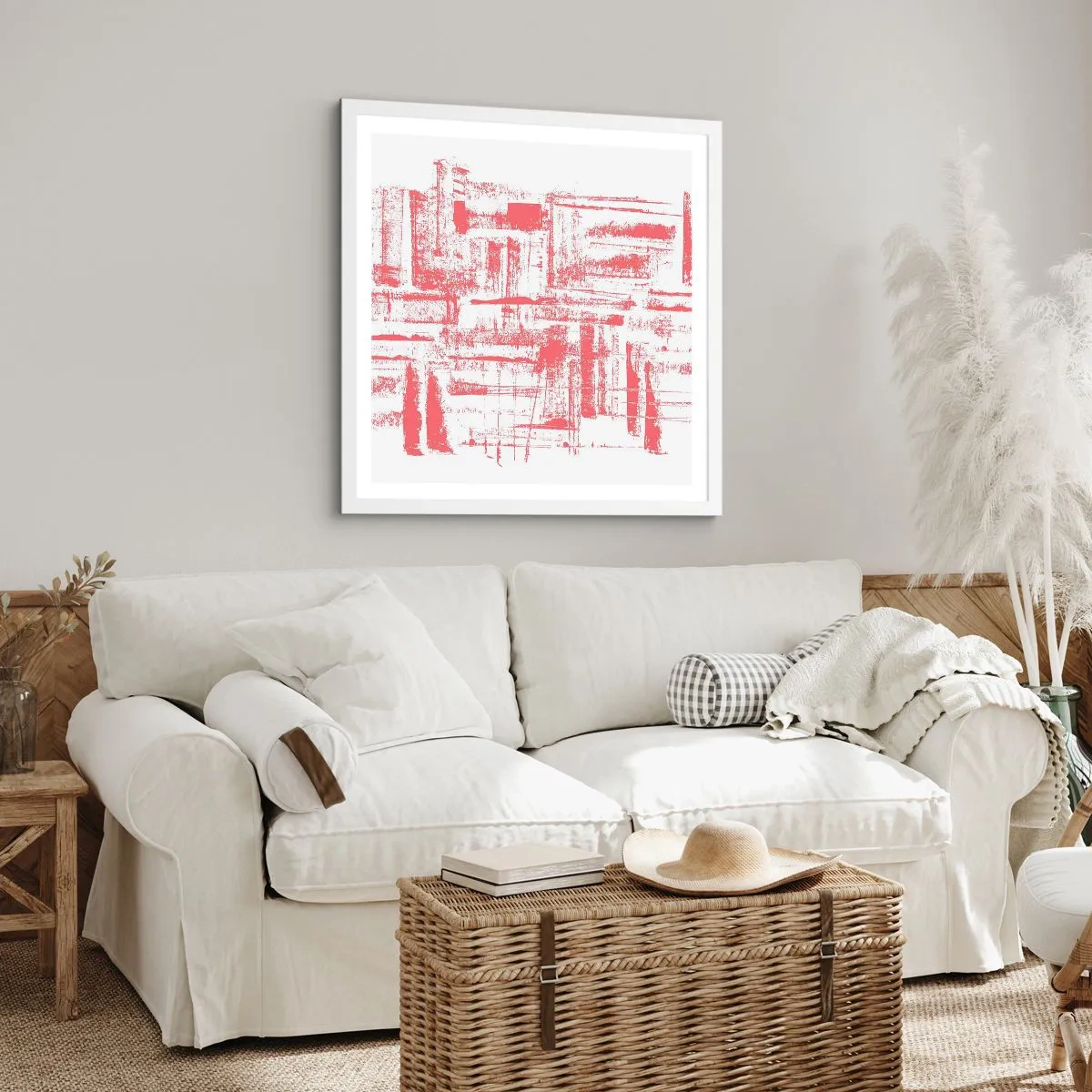 Poszter fekete keretben - A vörös város - 60x60 cm