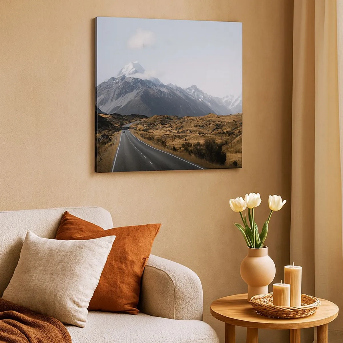 Vászonkép - Út a hegyek szívébe - 30x30 cm