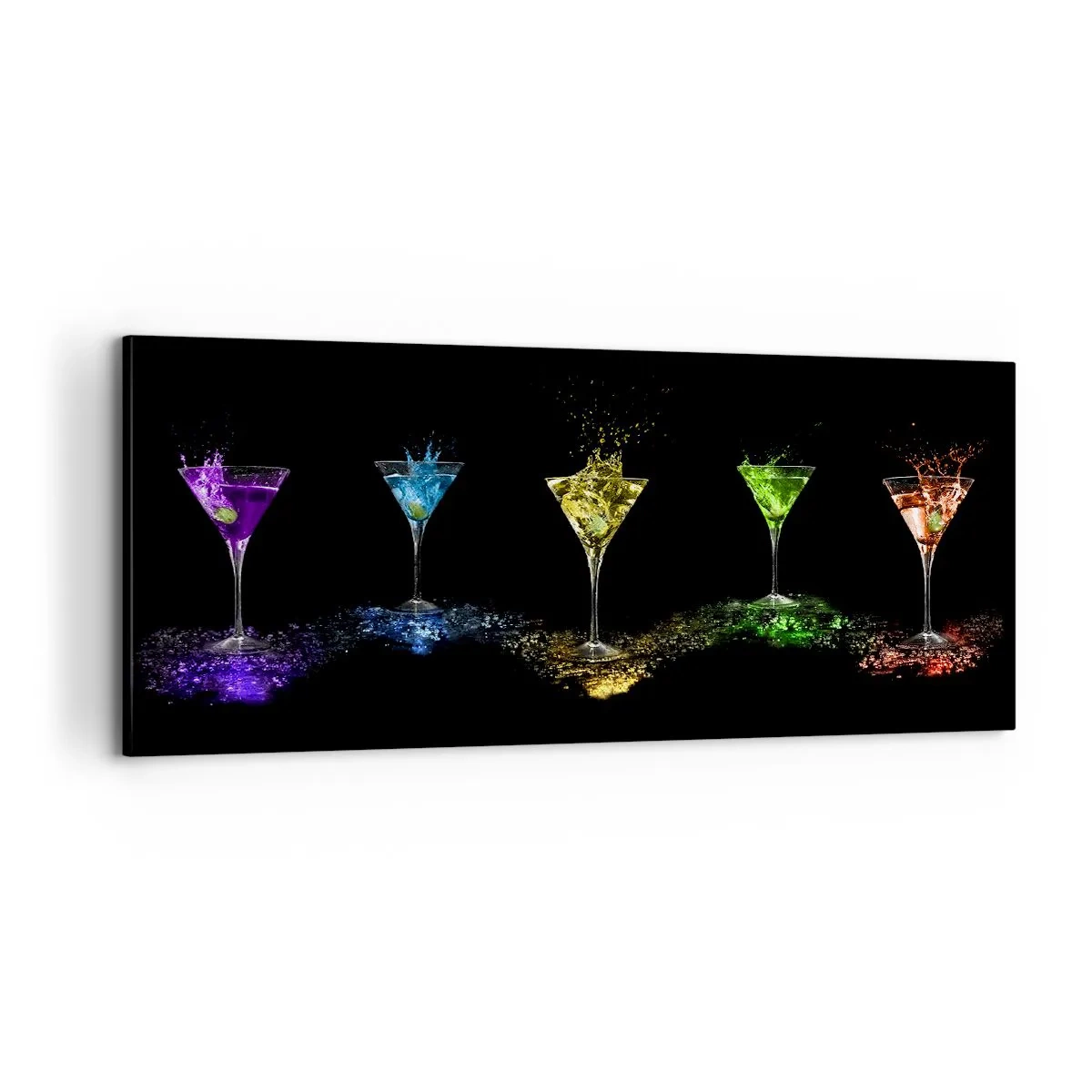 Vászonkép - Az öröm színei kristályüvegben - 100x40 cm