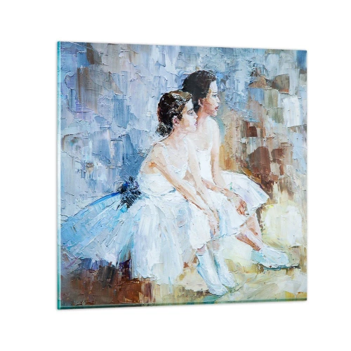Üveg kép - A fiatal hattyúk pihenése - 70x70 cm