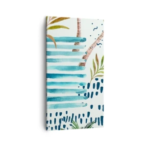 Vászonkép - Nyaralás pálmafák alatt - 45x80 cm