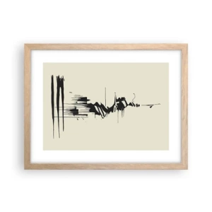 Poszter világos tölgy keretben - Sietős absztrakció - 40x30 cm