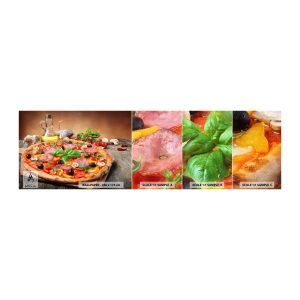 Fotótapéta Minta Öntapadós Deluxe Sticker - Igazi olasz ízzel - Gasztronómia, pizza, Olaszország - 100x30 cm