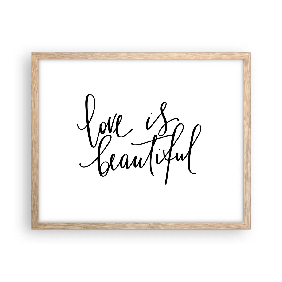 Poszter világos tölgy keretben - Olvass és ismételj - 50x40 cm