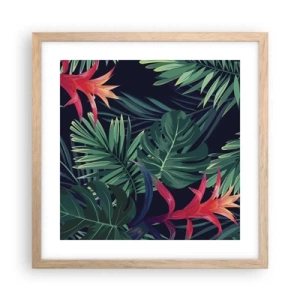 Poszter világos tölgy keretben - Zölden égni - 40x40 cm