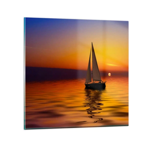 Üveg kép - Csendesek a hajnalok... - 40x40 cm