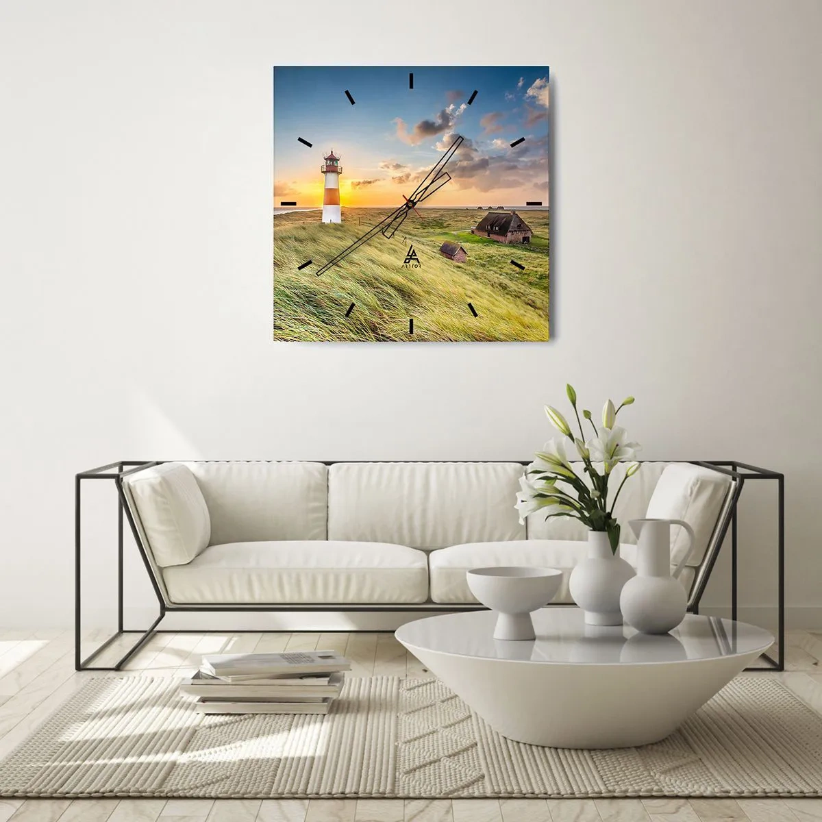 Falióra, Óra - A hullámok között - 30x30 cm