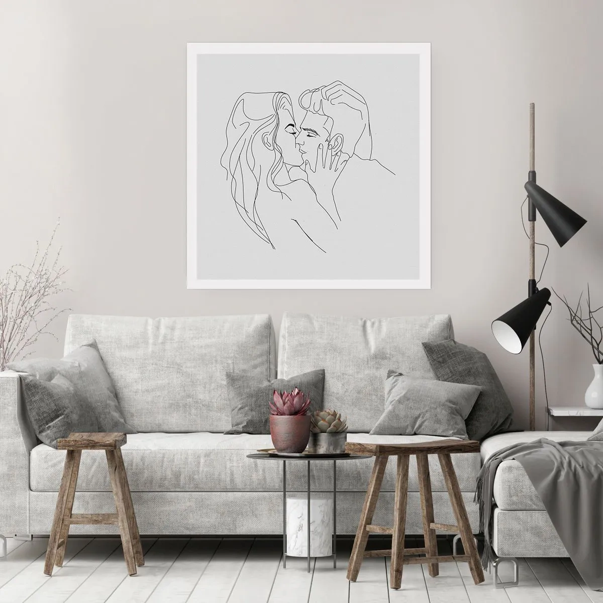 Poszter - Ugyanaz a vonalón - 60x60 cm