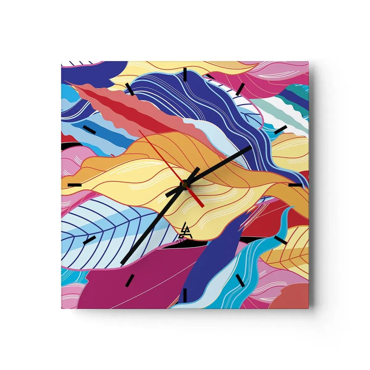 Falióra, Óra - Színes rendetlenség - 30x30 cm