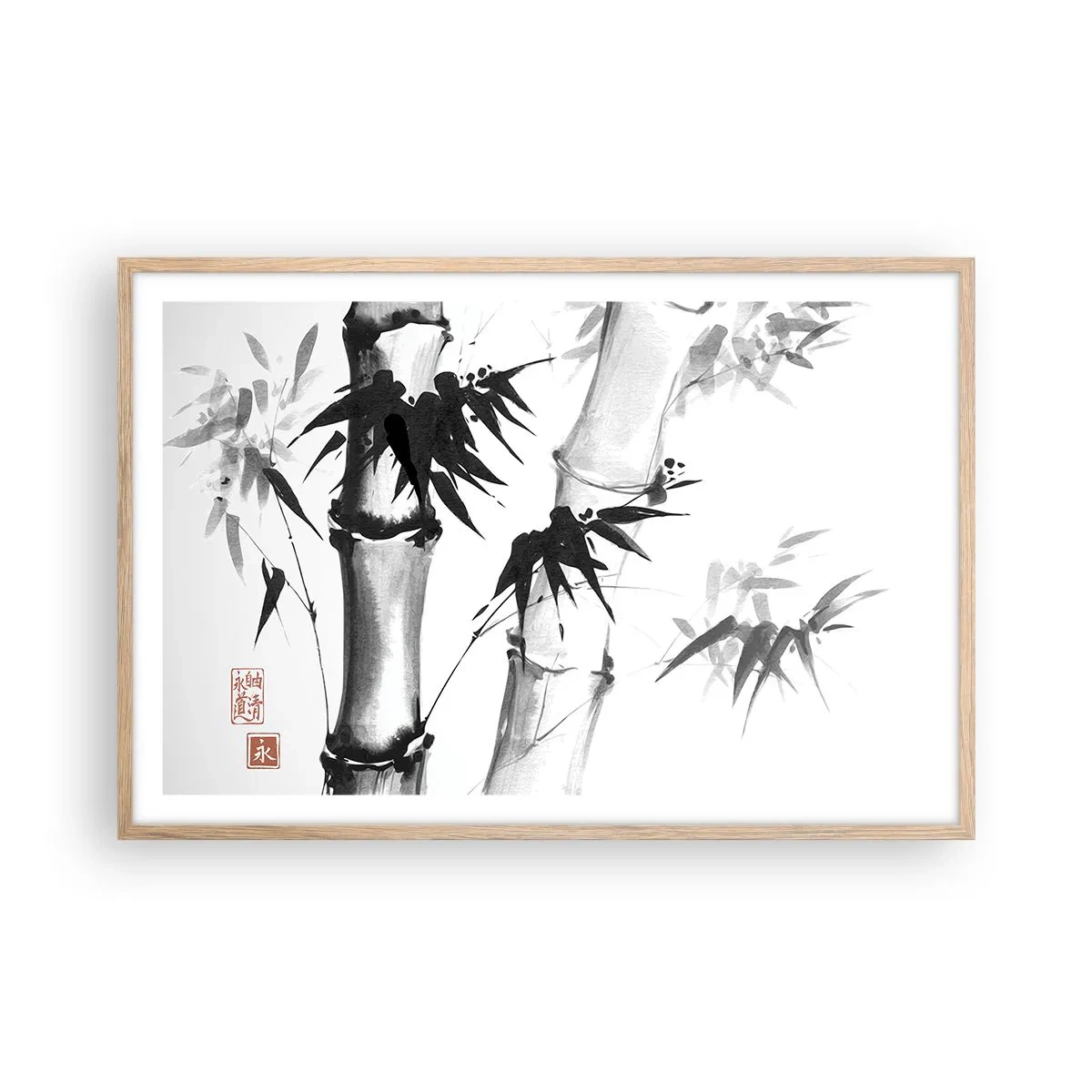 Poszter világos tölgy keretben - Közelkép a keletről - 91x61 cm