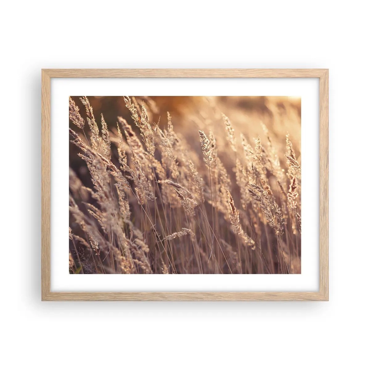 Poszter világos tölgy keretben - Készen az ősz fogadására - 50x40 cm