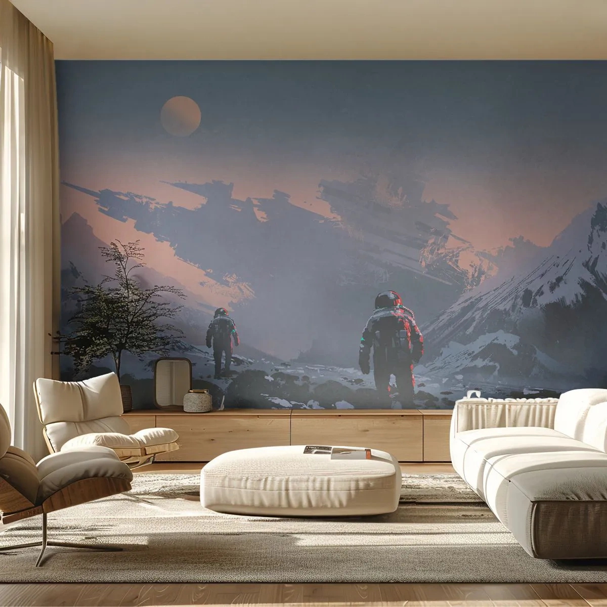 Fotótapéta Premium Canvas - Ismeretlen csillag alatt - Absztrakció, Űrhajós, Űrhajós - 100x70 cm