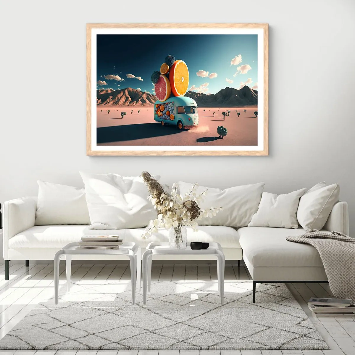 Poszter világos tölgy keretben - A nyaralás íze - 100x70 cm