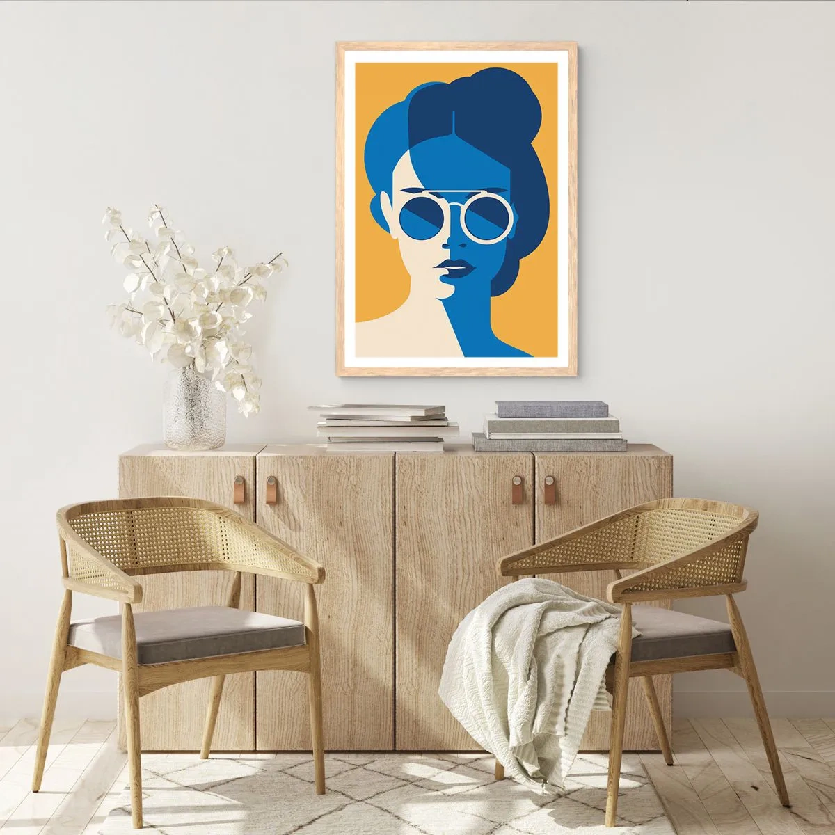 Poszter világos tölgy keretben - Nyári look - 40x50 cm