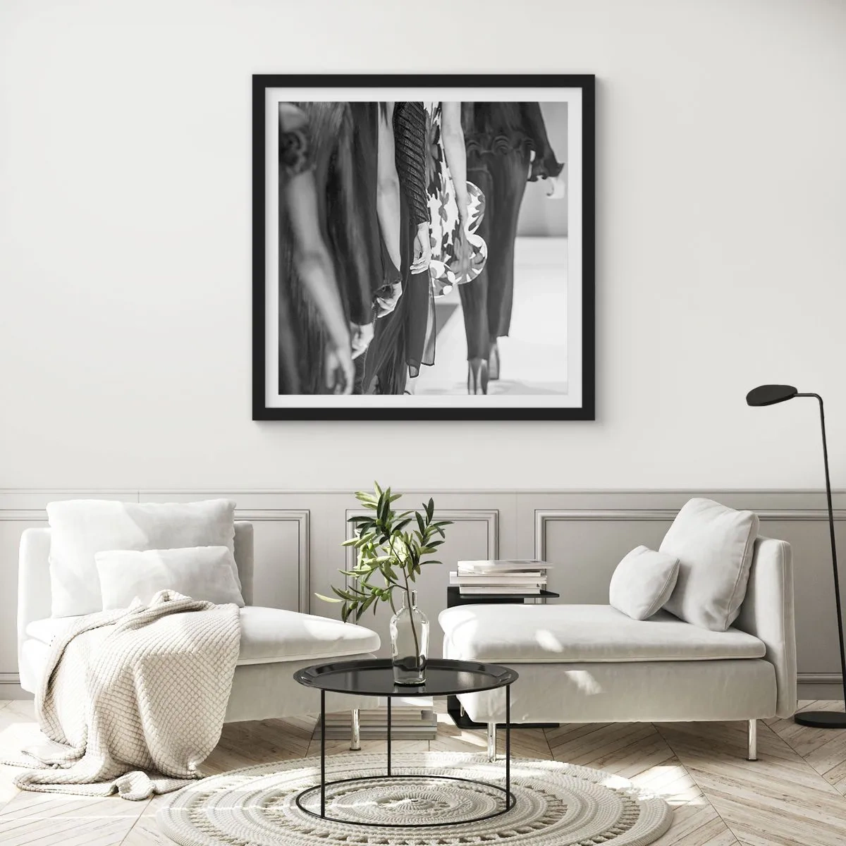 Poszter fehér keretben - Stílusos felvonulás - 30x30 cm