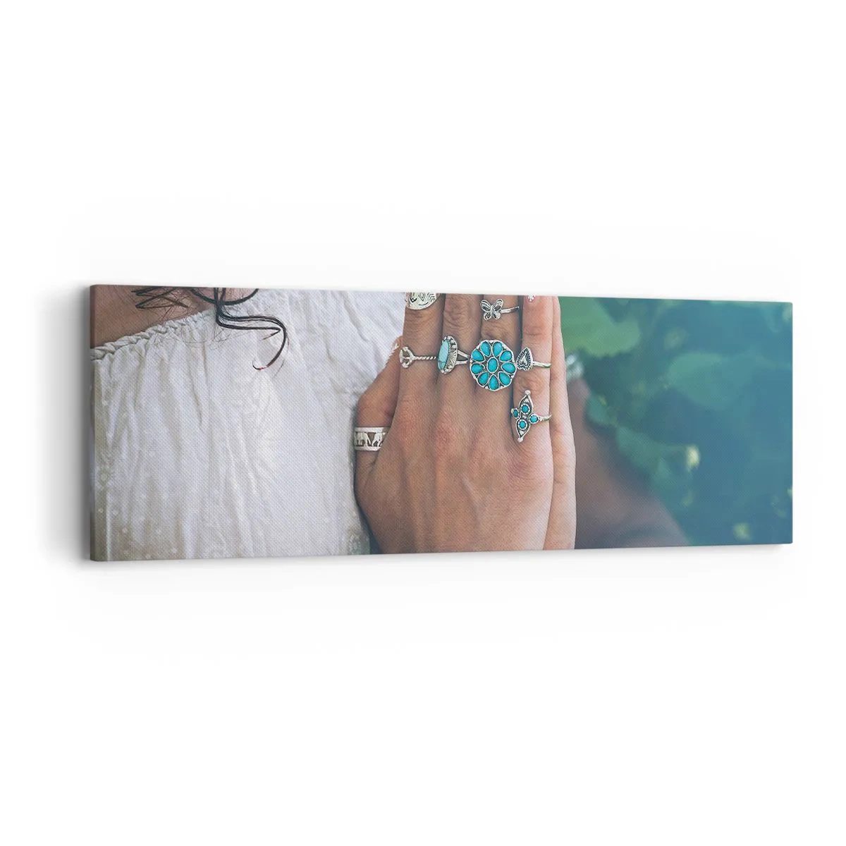 Vászonkép - Üdvözöljük a lét középpontjában - 90x30 cm