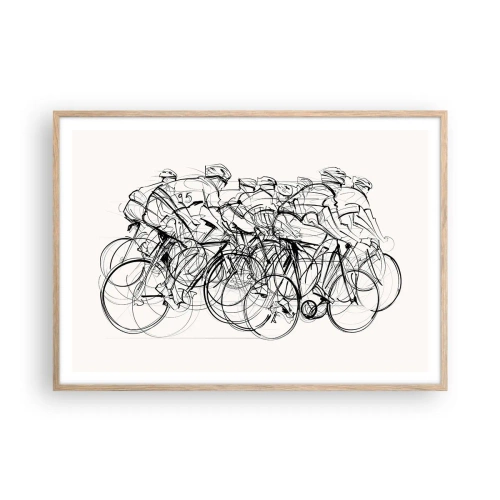 Poszter világos tölgy keretben - Együtt, a csapatban - 100x70 cm