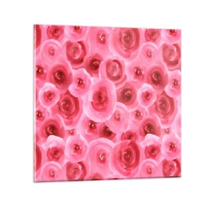 Üveg kép - Rózsák alul és felül - 50x50 cm