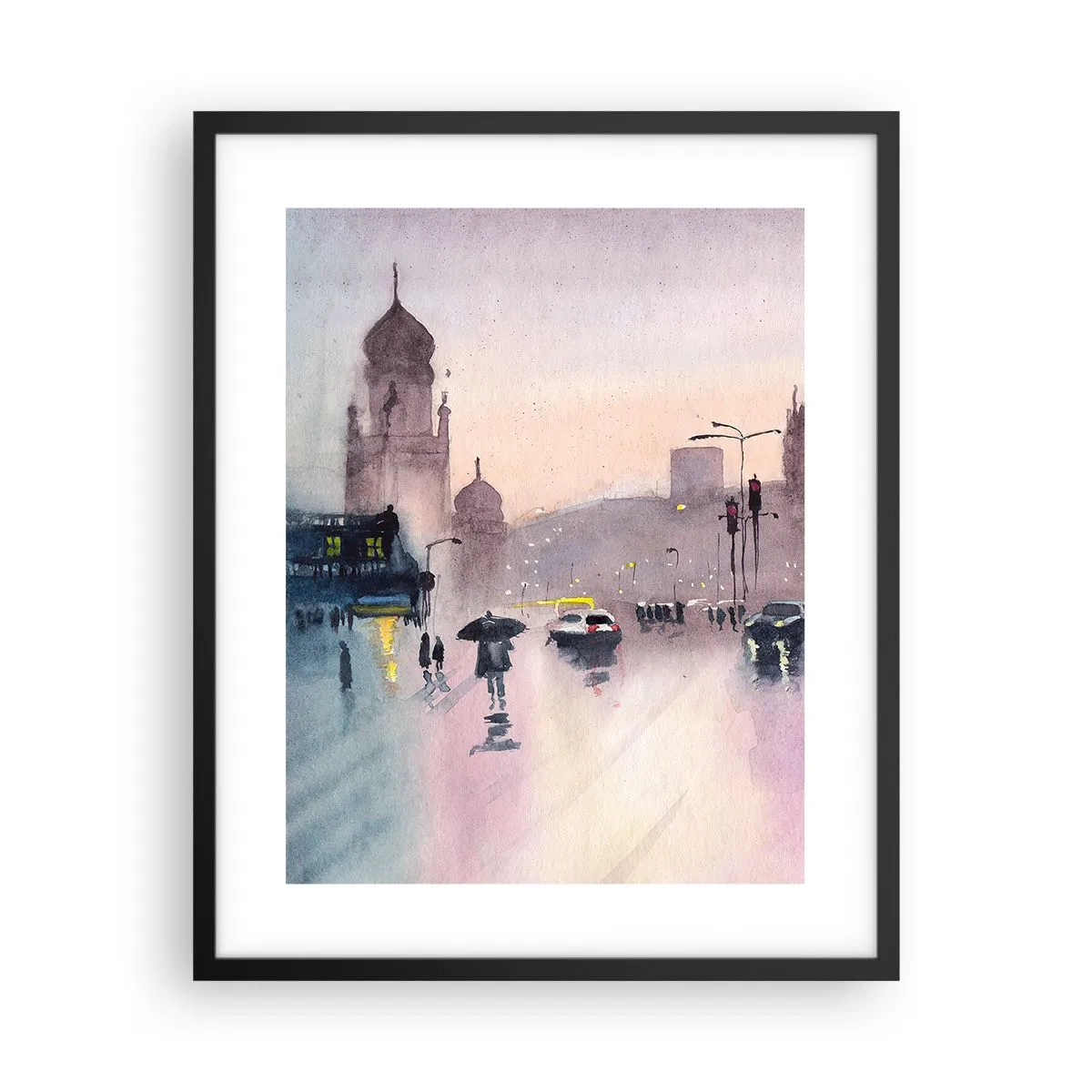 Poszter fehér keretben - Az esős ködben - 40x50 cm