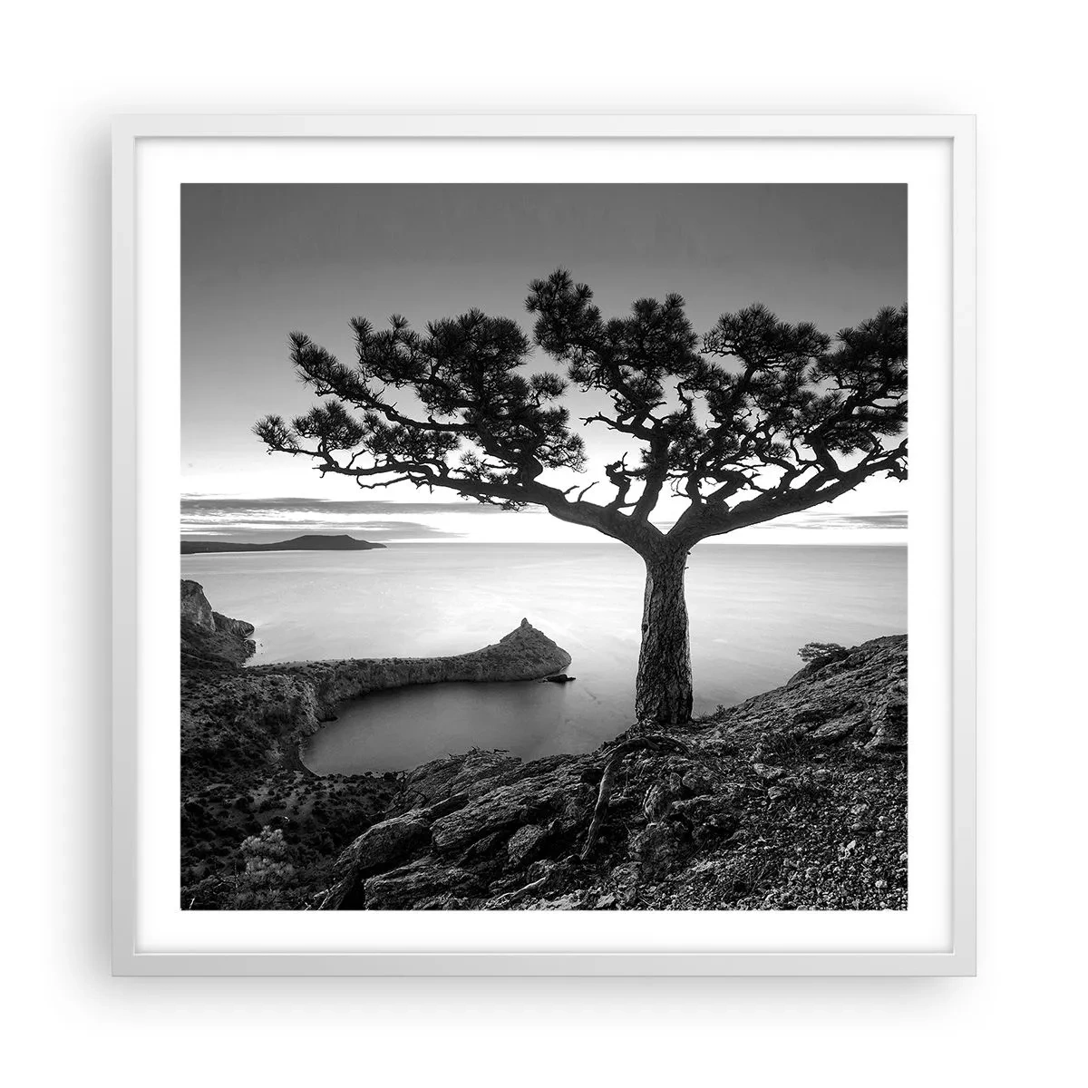 Poszter fekete keretben - Béke a horizontig - 60x60 cm