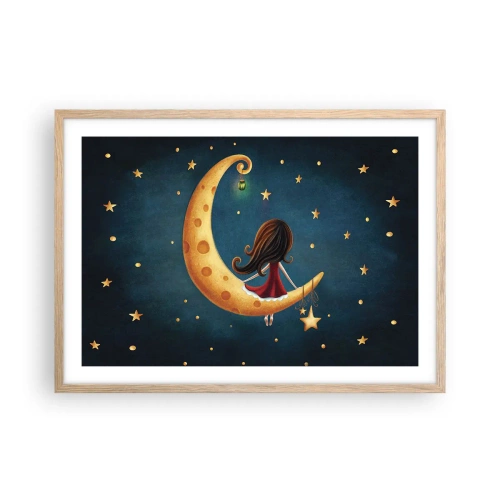 Poszter világos tölgy keretben - Egyszer volt… - 70x50 cm