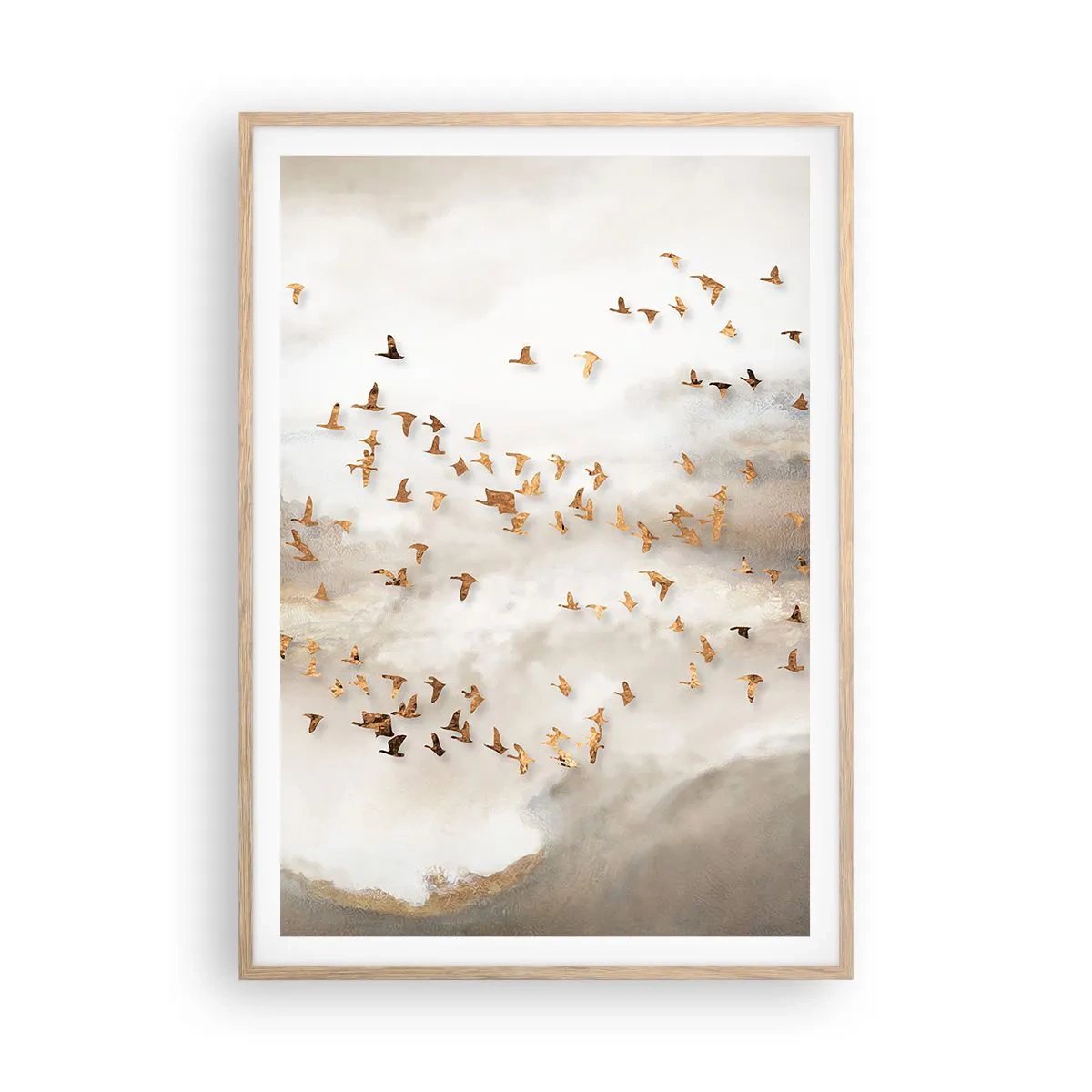 Poszter világos tölgy keretben - Itt az idő... - 70x100 cm