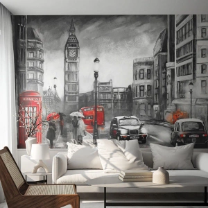 Öntapadós Fotótapéta Deluxe Sticker - Egyáltalán nem szürke város - London, Város, Építészet - 500x350 cm