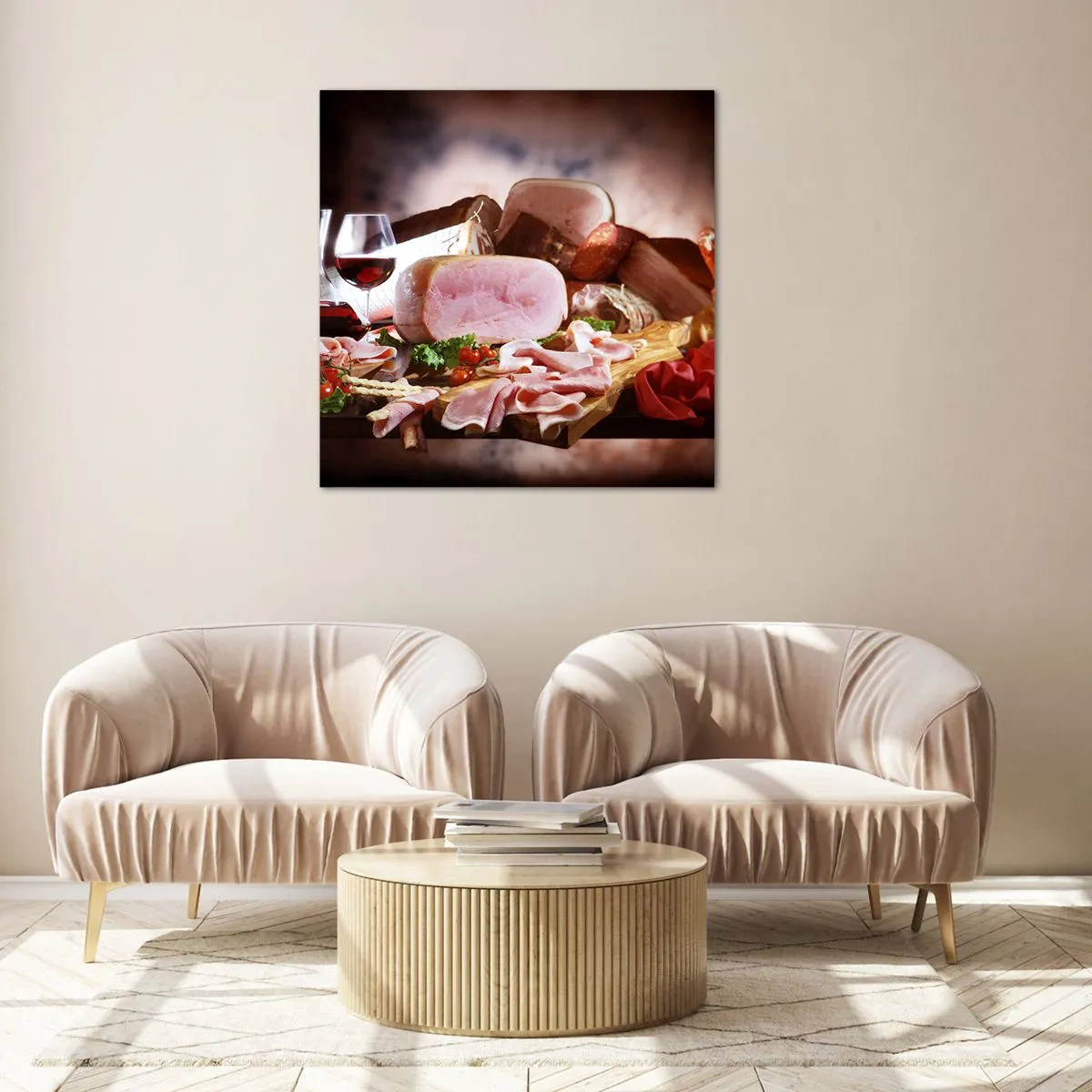 Üveg kép - Kulináris álom kancsóval - 40x40 cm