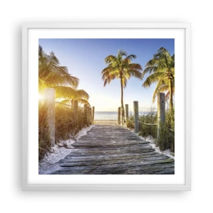 Poszter fekete keretben - Egyenesen a paradicsomba - 50x50 cm