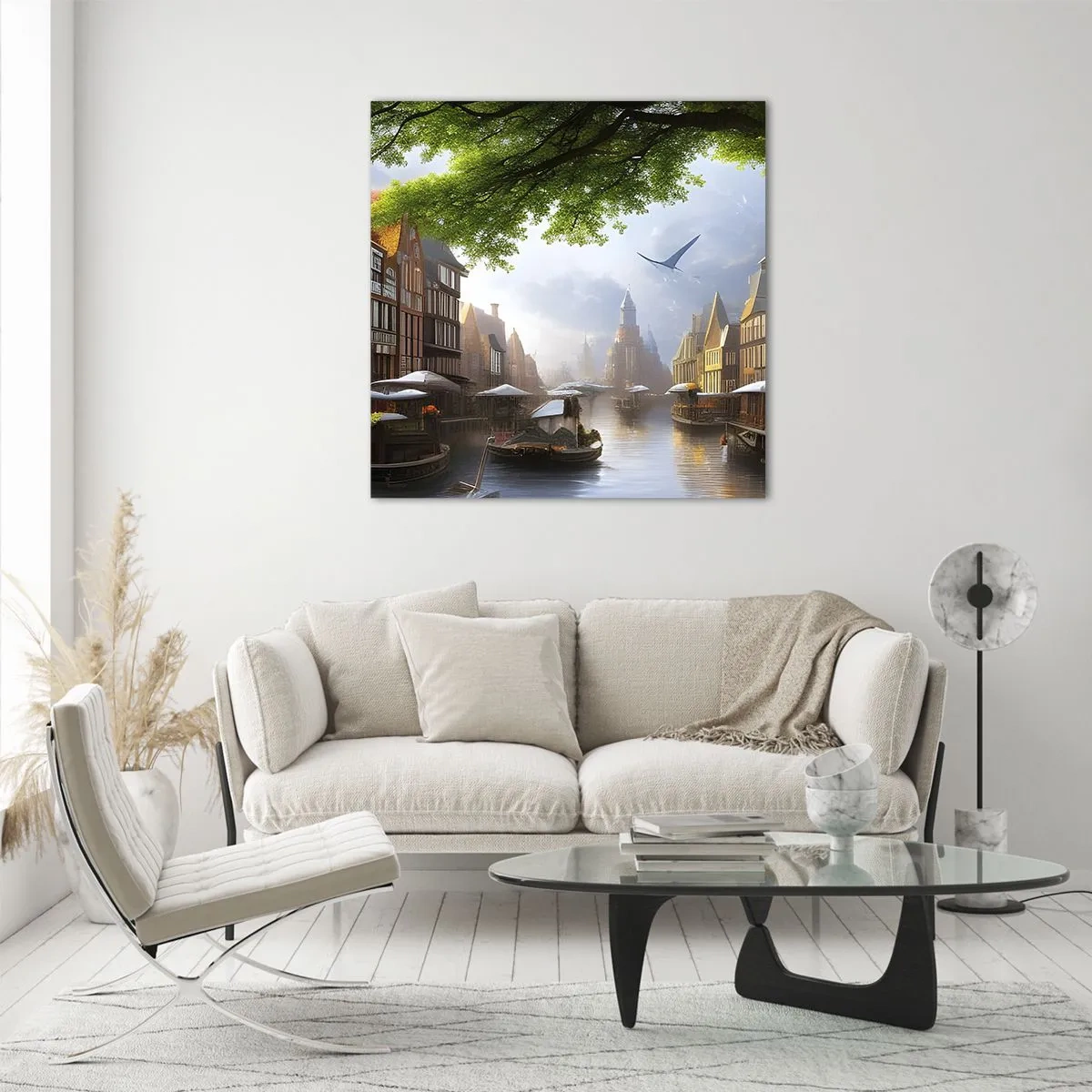 Üveg kép - Holland városkép - 60x60 cm