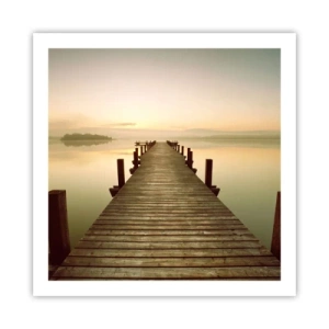 Poszter - Hajnal előtt, hajnal, fény - 60x60 cm