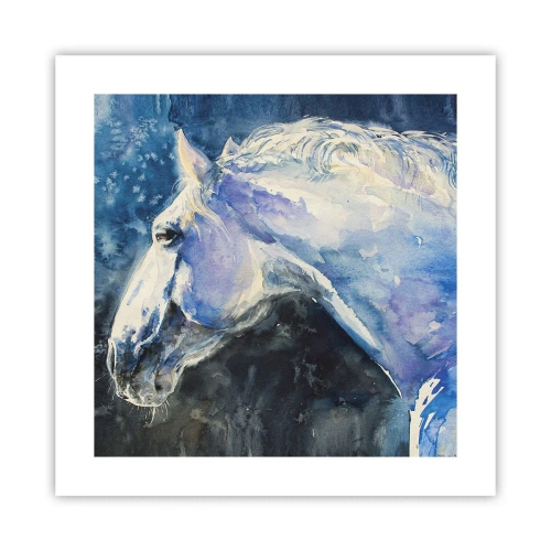 Poszter - Portré kék fényben - 40x40 cm