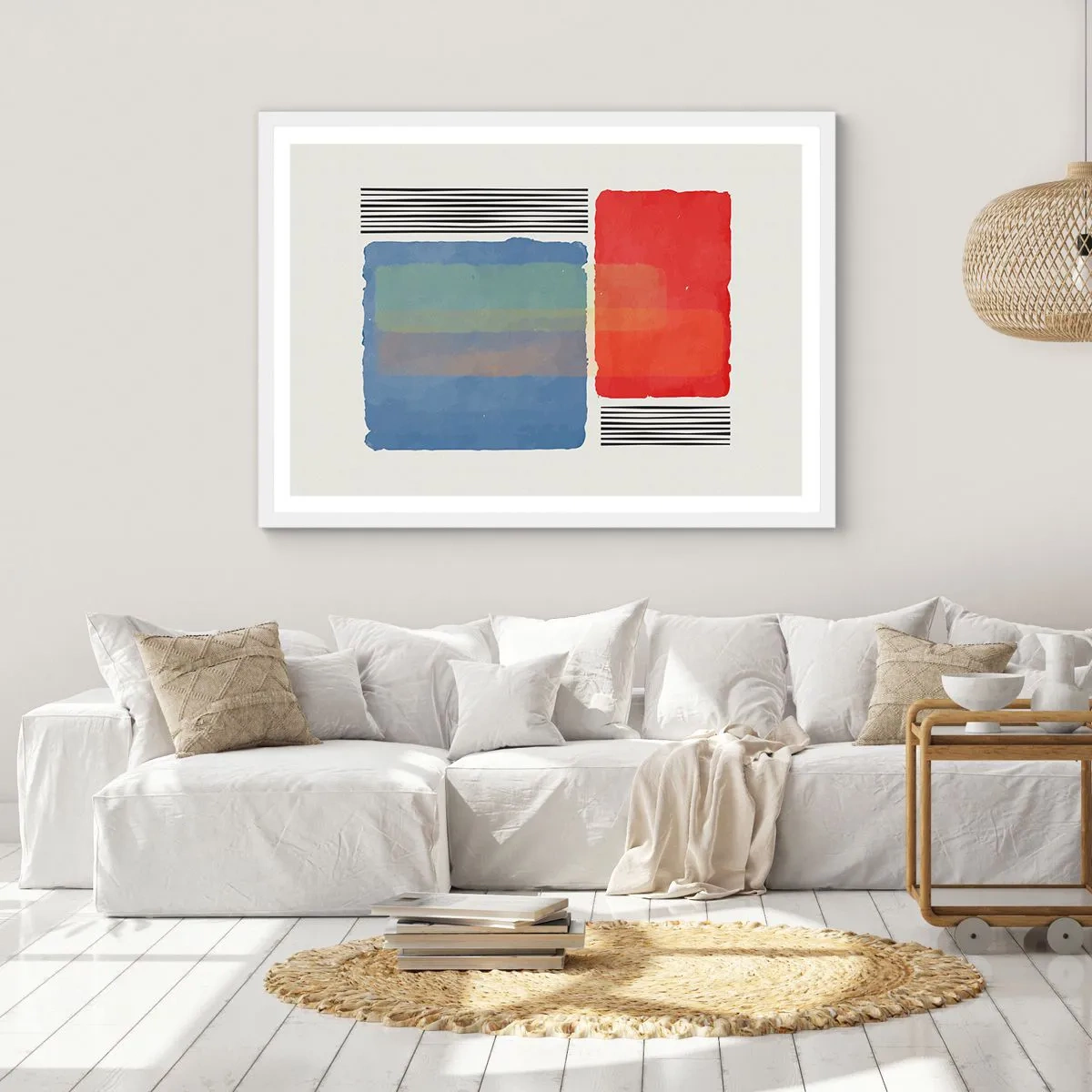 Poszter fekete keretben - A geometria szelleme és betűje - 50x40 cm