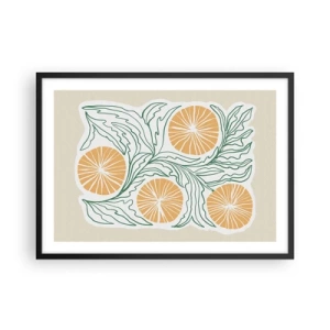 Poszter fehér keretben - Etnikus egy csipet absztrakcióval - 70x50 cm